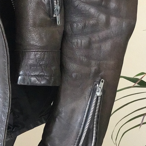 Genuine Leather Biker Jacket - Picture 3 of 5